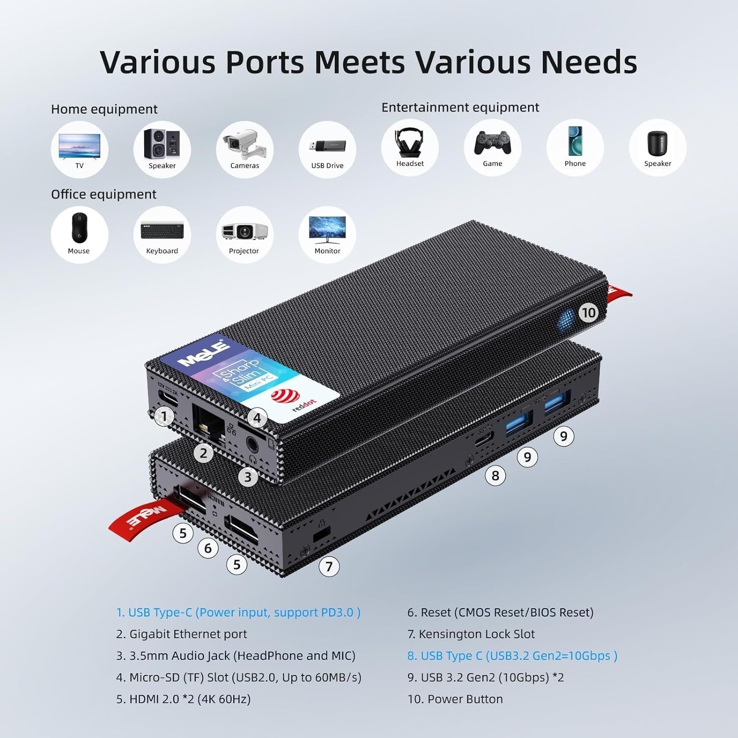 Compact Fanless Mini PC Stick Pro - 4K Dual Display, WiFi 5, Ideal for Office