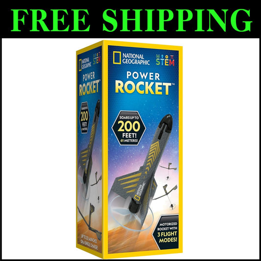 Advanced Motorized Rocket Toy for Kids – Launch to 200 ft with Easy Landing!