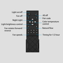 Load image into Gallery viewer, Reversible Ceiling Fan with Remote Control &amp; Crystal Embellishments - 20" Gold