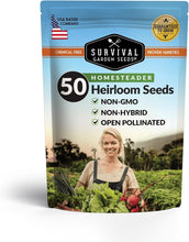 Load image into Gallery viewer, Emergency-Ready Non-GMO Seed Collection: 50 Heirloom Varieties for Home Gardens