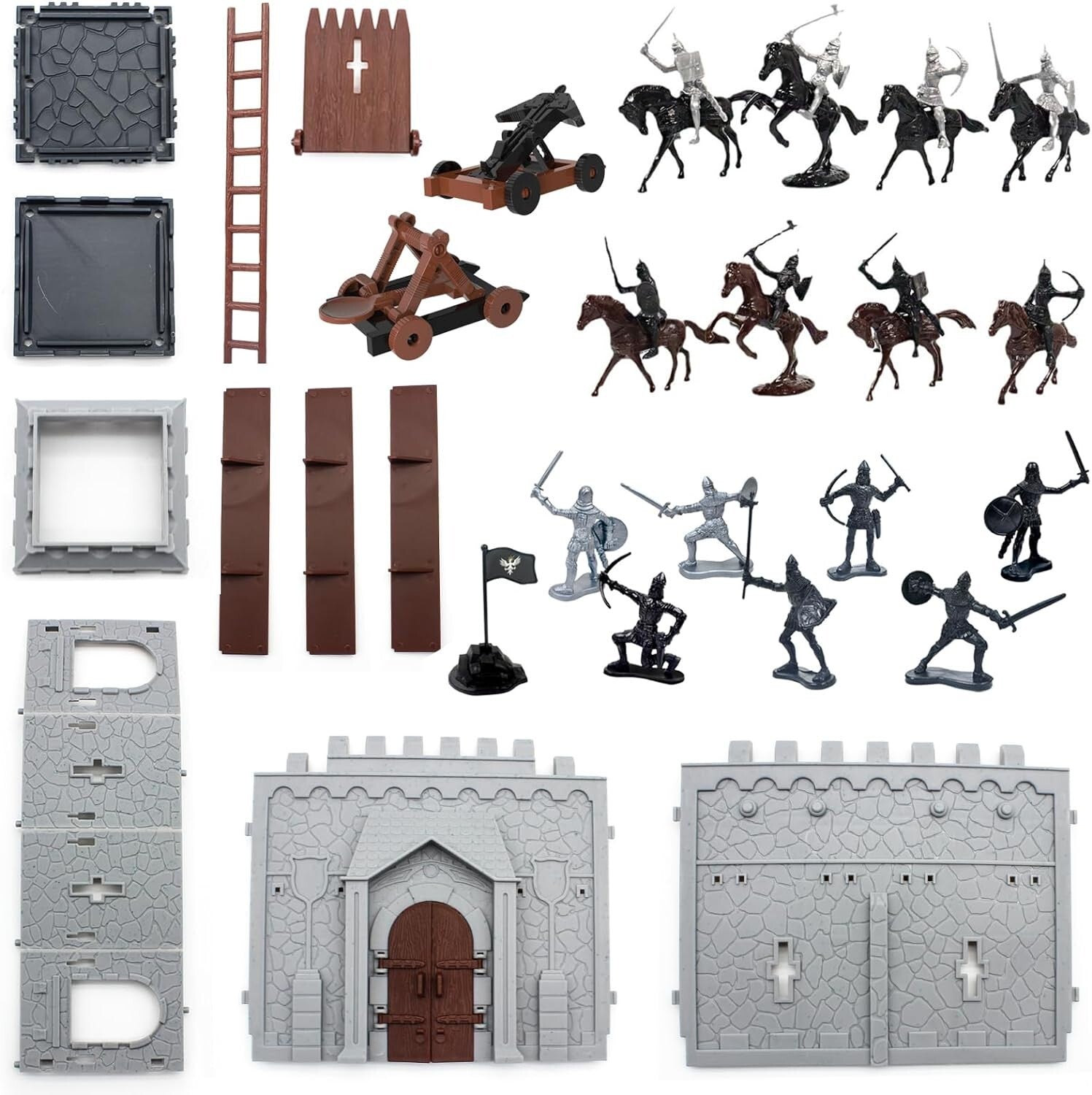 Sturdy Knight Castle Toy with 36 Figures and 8 Cavalries - Ultimate Battle Set
