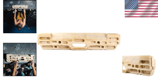 Durable Poplar Climbing Hangboard with Asymmetrical Holds - For Serious Training