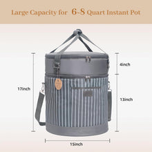 Load image into Gallery viewer, Multi-Compartment Insulated Carrier Bag for 8 Quart Instant Pots - Easy Clean