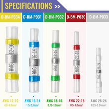 Load image into Gallery viewer, 800PCS Blue Solder Seal Wire Connectors - Marine Grade Waterproof Insulation