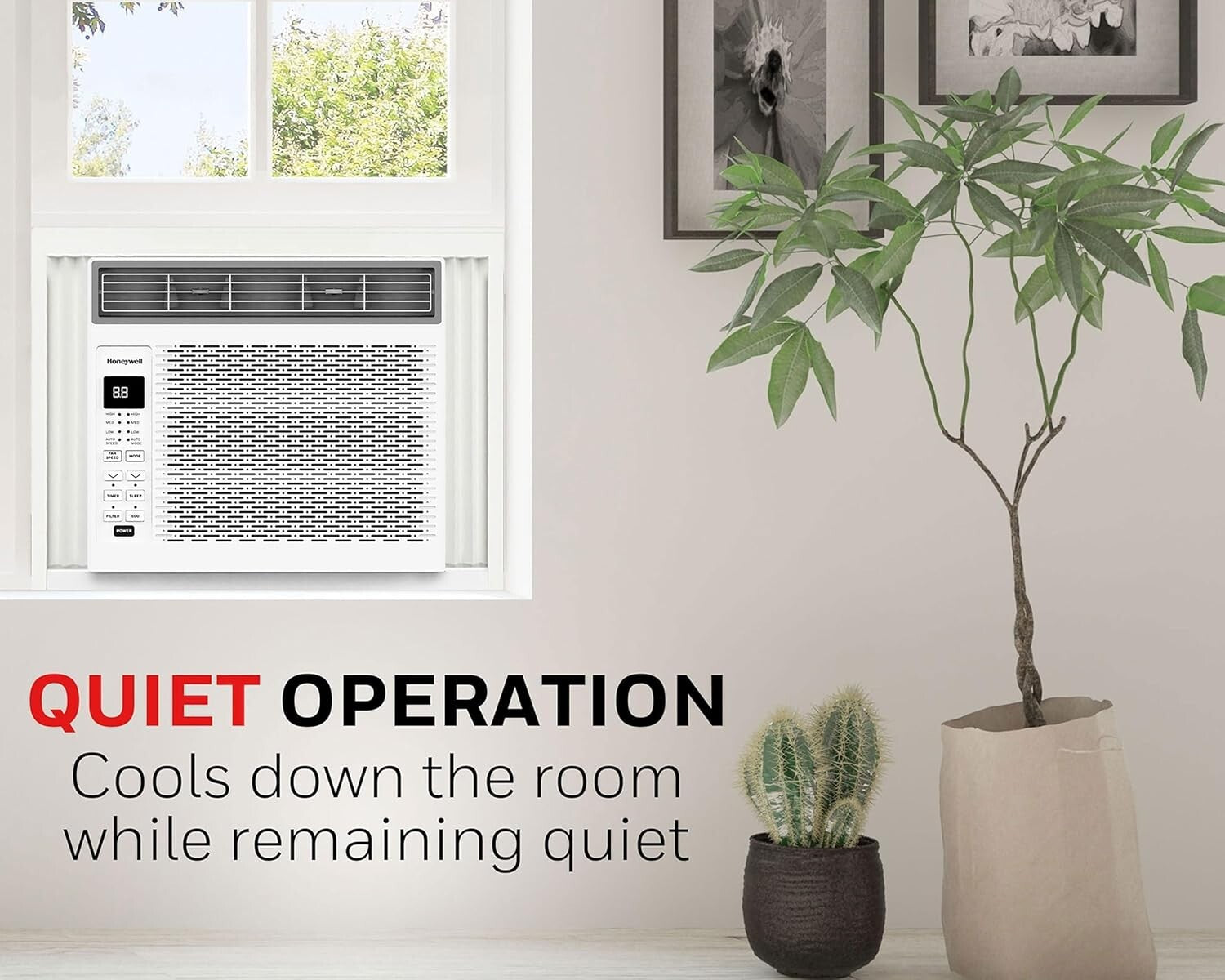 6,000 BTU Digital Window AC - Remote Control & Easy Installation Kit Included