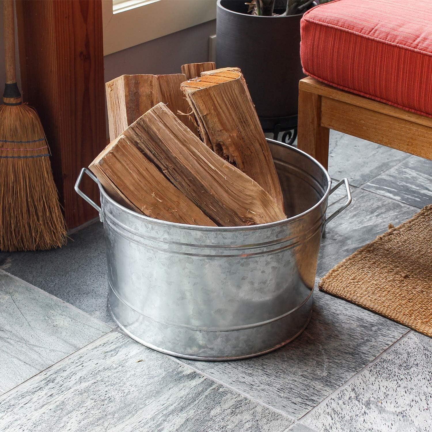 Multi-Purpose 50 Gallon Galvanized Steel Tub – Ideal for Garden & Entertaining