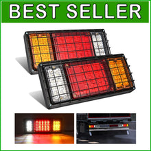 Load image into Gallery viewer, 40 LED Waterproof Trailer Tail Light Kit - Clear Lens, Chrome Finish for 10-30V