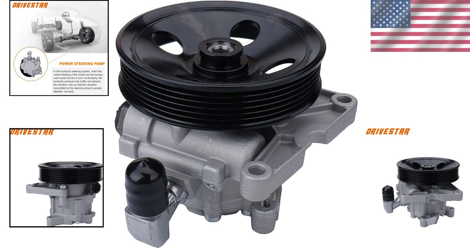 Premium Power Steering Pump Replacement for Select 2007-2012 Mercedes-Benz