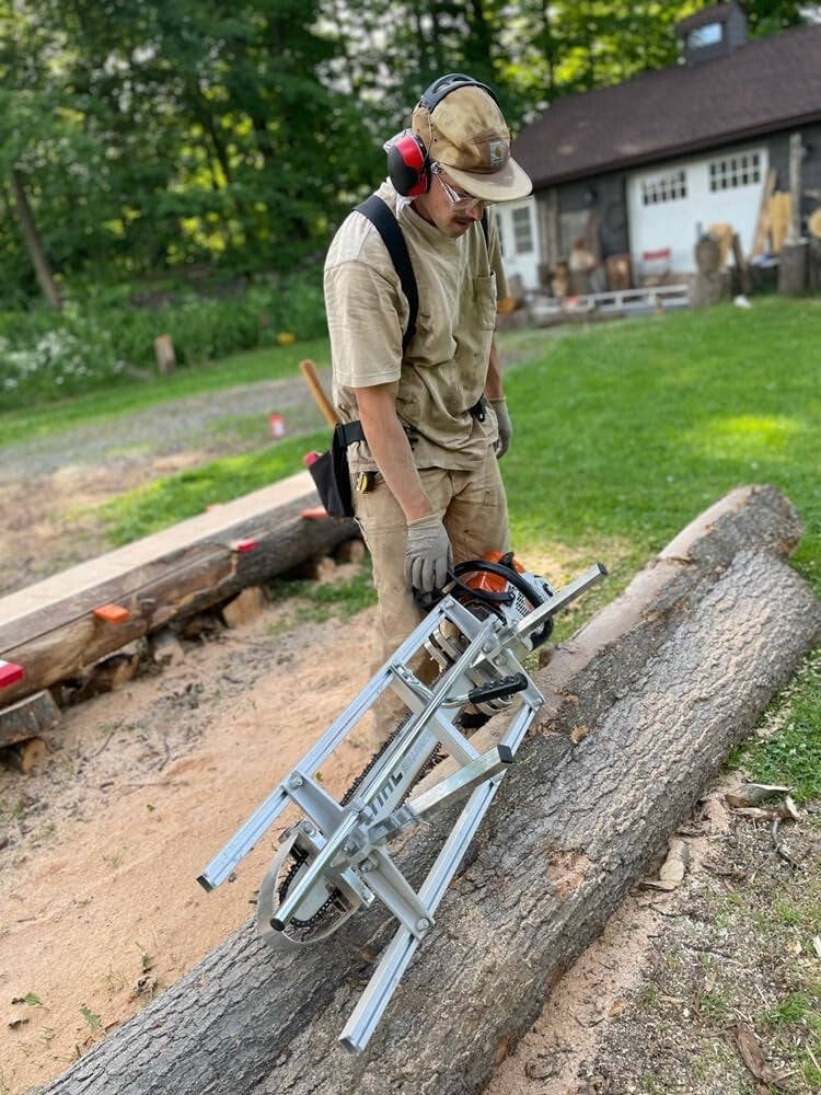 Versatile Chainsaw Mill - Adjustable Heights, 14" to 24" Bar Compatibility