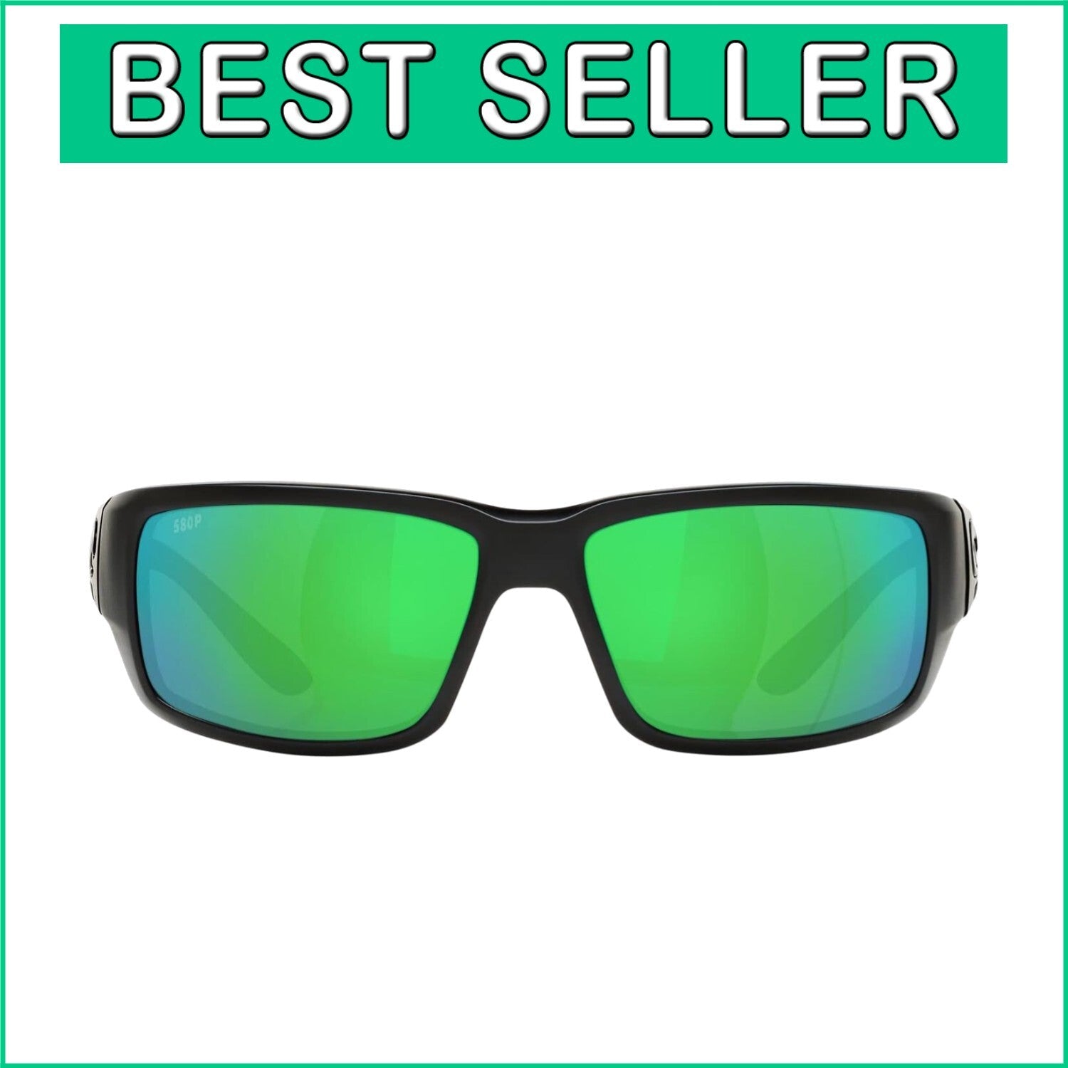 Costa Men's Fantail Polarized Sunglasses - Copper Green Mirrored Lenses