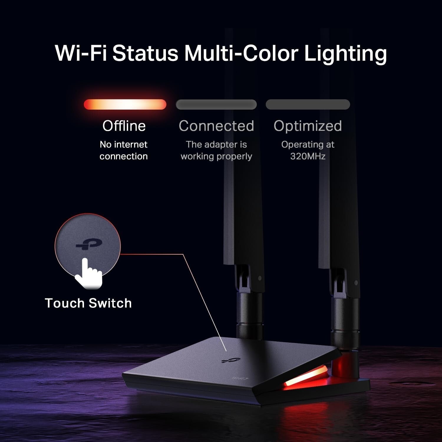 WiFi 7 BE9300 PCIe Card: Tri-Band Wireless & Bluetooth 5.4 for Powerful Desktops