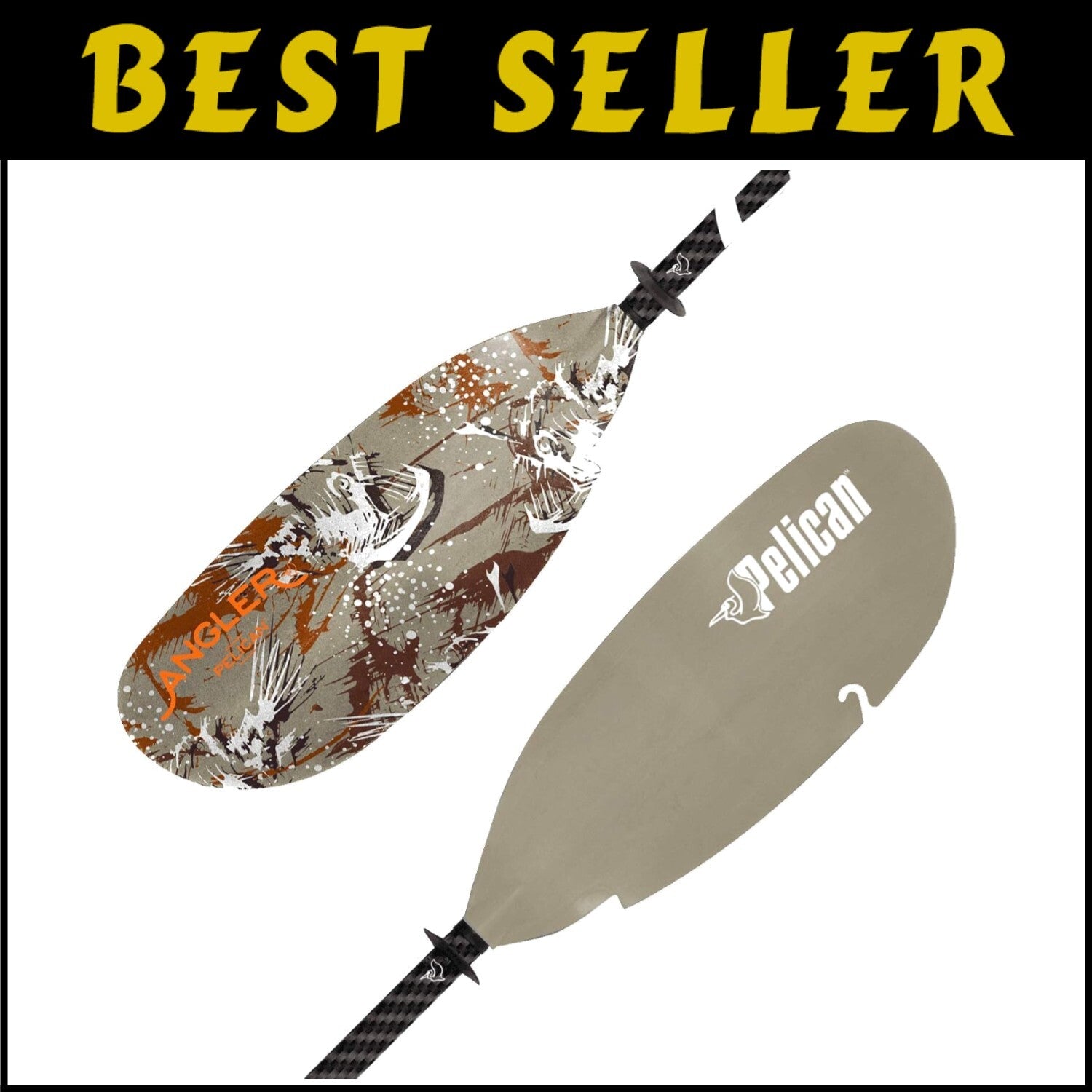 Adjustable Fiberglass Kayak Paddle with Retractable Hook - Perfect for Fishing