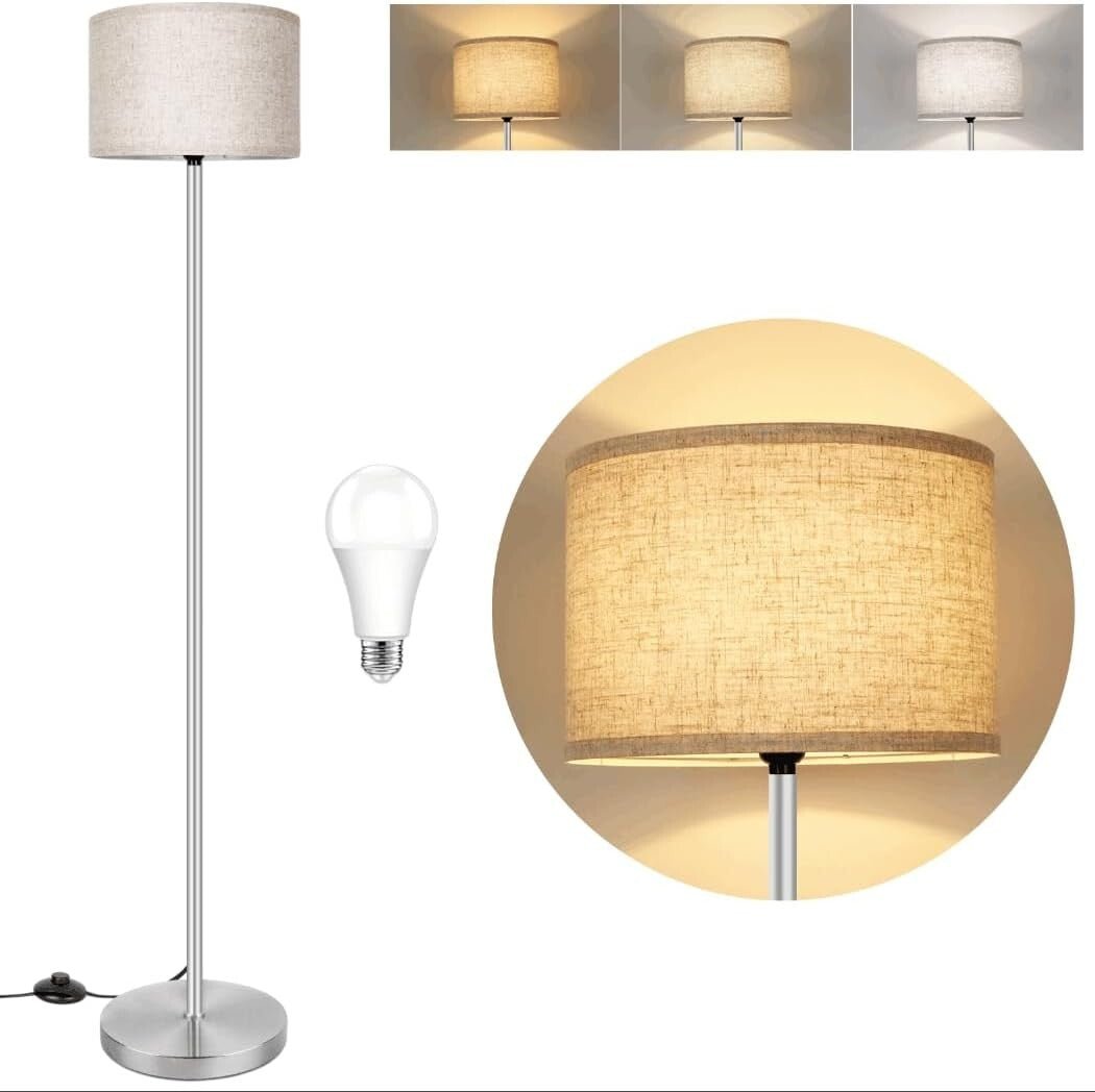 Elegant 65-Inch Floor Lamp with Easy-Control Foot Switch & Adjustable Lighting
