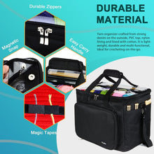Load image into Gallery viewer, Portable Knitting Tote with Inner Divider and Flexible PVC - Ideal for Crafters