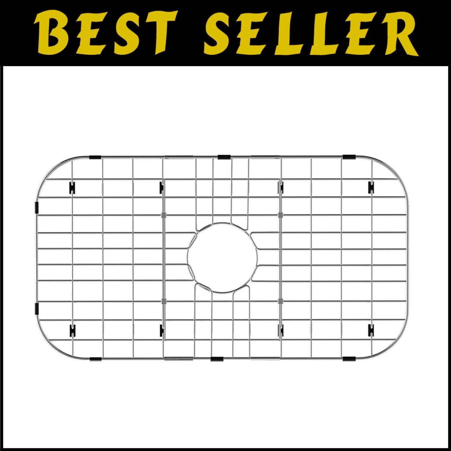Easy-Clean Sink Protector Grid - 26"L x 14"W, Ideal for Kitchen Organization