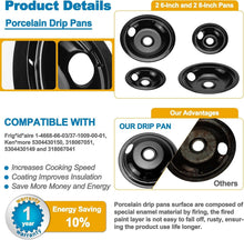 Load image into Gallery viewer, Complete Range Oven Repair Set: Electric Elements + Receptacle Kit &amp; Drip Bowls