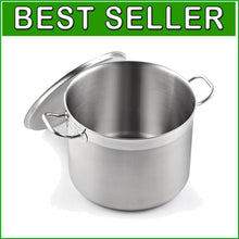 Load image into Gallery viewer, Versatile 8 Qt Stainless Steel Stockpot with Drip-Free Design - Induction Safe