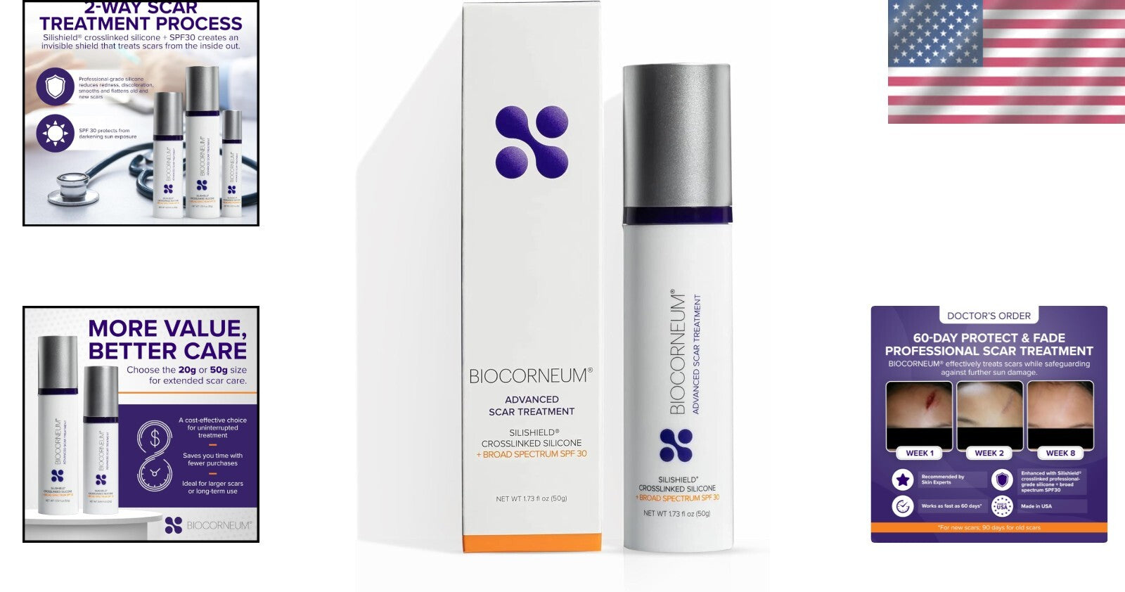 Water-Resistant Advanced Scar Solution with SPF 30 - Quick Results in 60 Days