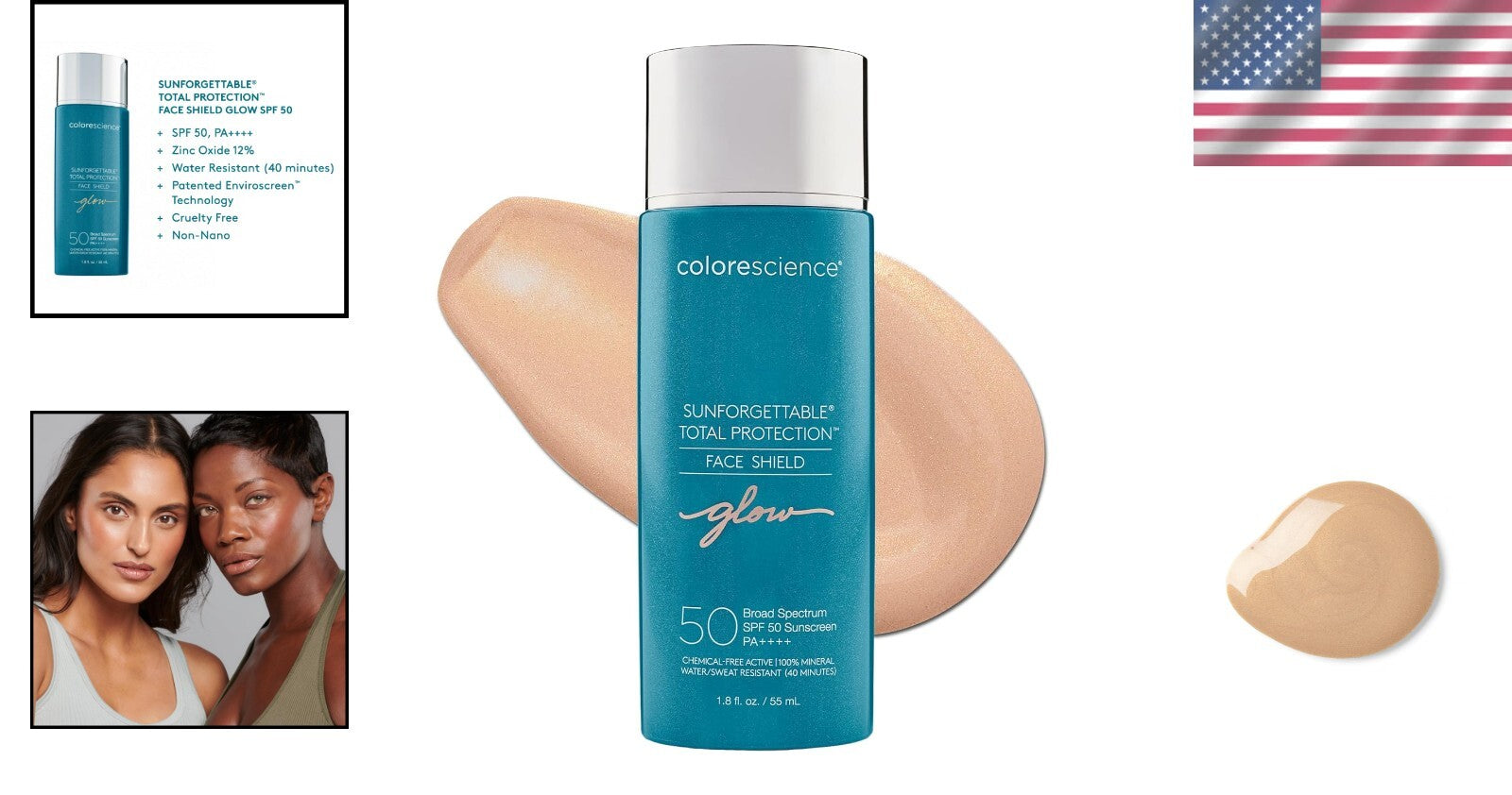 Lightweight SPF 50 Face Shield - Hypoallergenic & Paraben-Free Protection