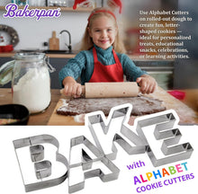 Load image into Gallery viewer, 26-Piece Stainless Steel ABC Cookie Cutter Set - 3.5-Inch Letters &amp; Bonus Cutter