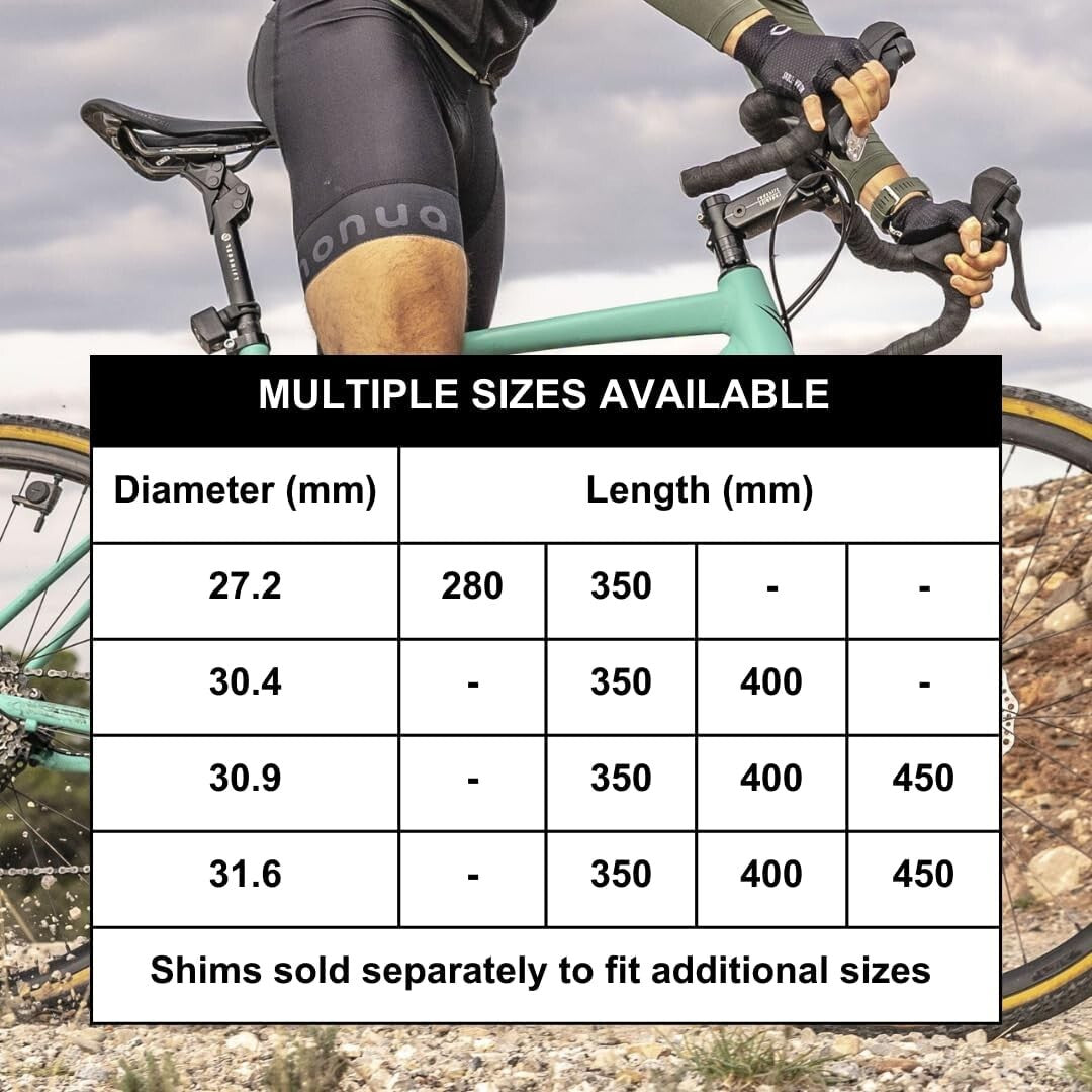 Adjustable Shock-Absorbent Seatpost: Comfortable Ride for Gravel & Hybrid Bikes