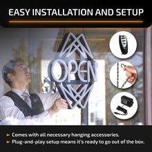 Load image into Gallery viewer, Eye-Catching Wall Mount LED Open Sign - 49 Colors, Bright Visibility Day &amp; Night