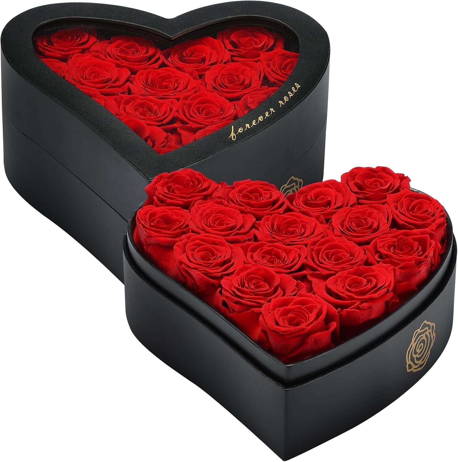 Forever Roses Gift Box: 16 Grade A Red Blooms, 2-3 Year Lifespan, No Maintenance