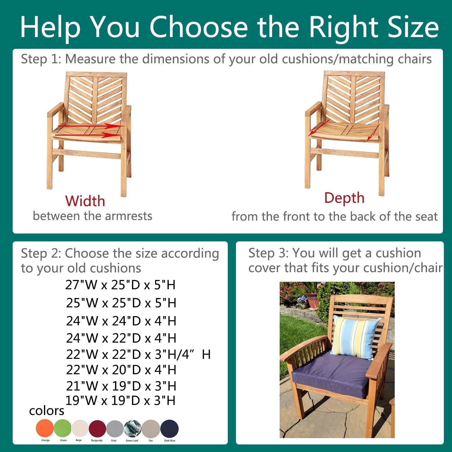 4 Pack 24x24 Tan Outdoor Cushion Covers - Machine Washable, Fits Patio Furniture