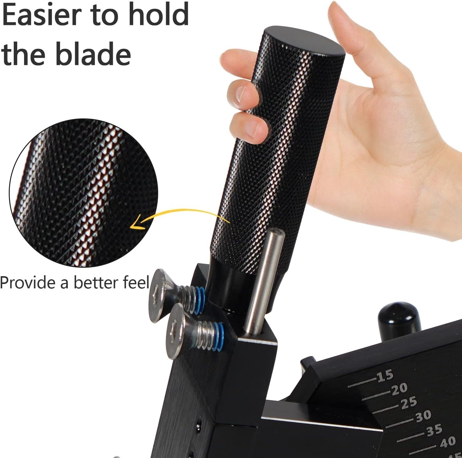 Precision Lawn Mower Blade Sharpener - 15°-45° Angle Adjustment, Stainless Steel