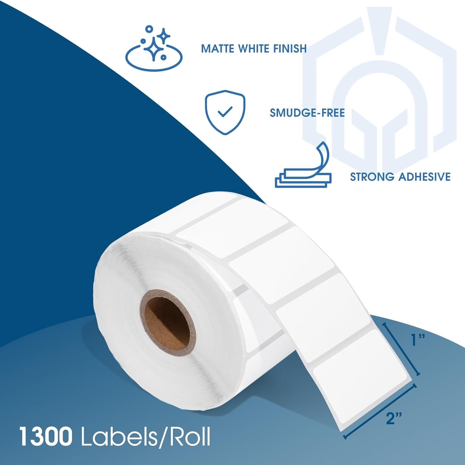 10 Rolls of 2" x 1" Perforated Thermal Labels - Eco-Friendly & Clear Printing