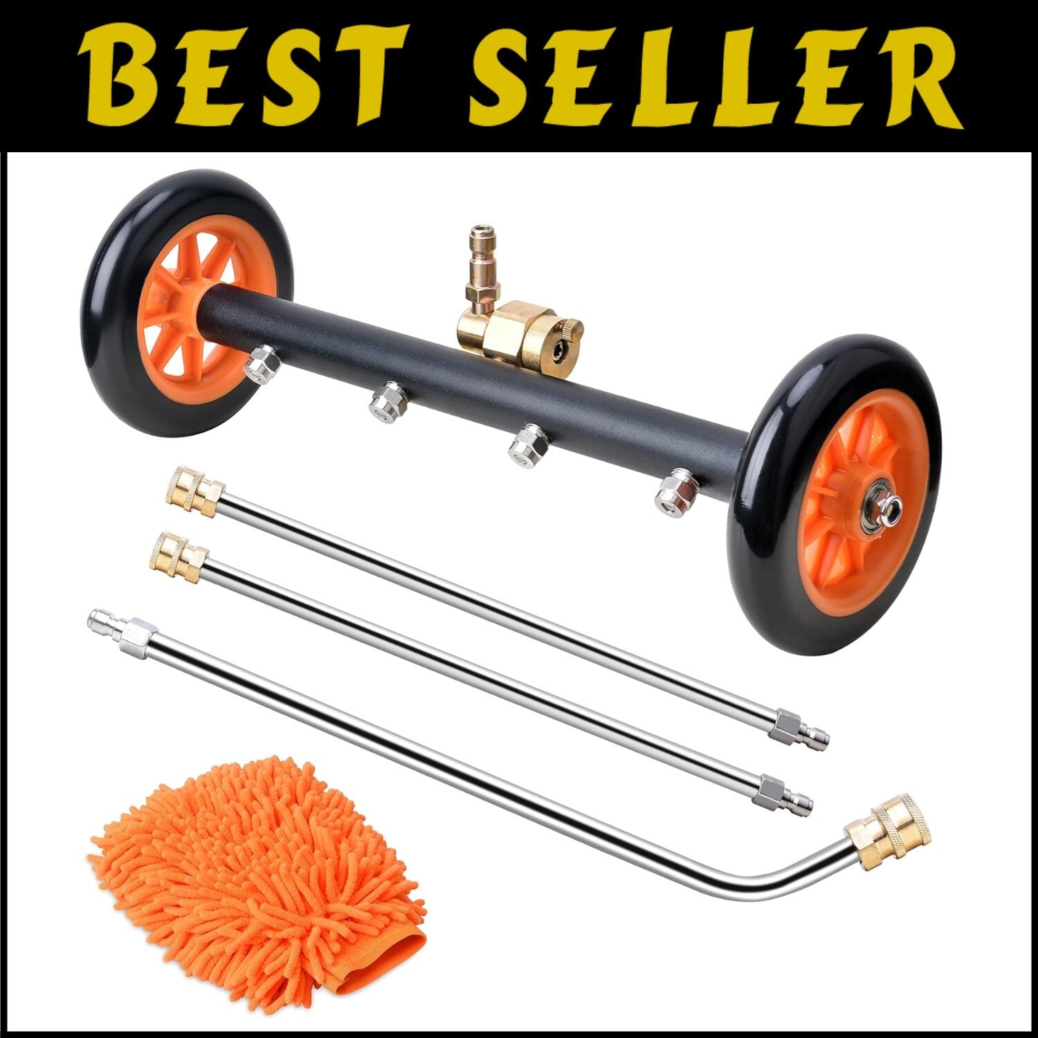 4000 PSI Undercarriage Cleaner & Water Broom - Quick Connect Extension Wands