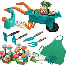 Load image into Gallery viewer, Eco-Friendly Kids Gardening Set: 16 Tools and Wheelbarrow for Outdoor Play