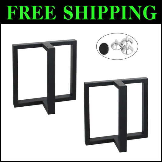 Industrial Rustic T-Shape Table Legs - 15.7'H x 17.7'W for Custom Furniture