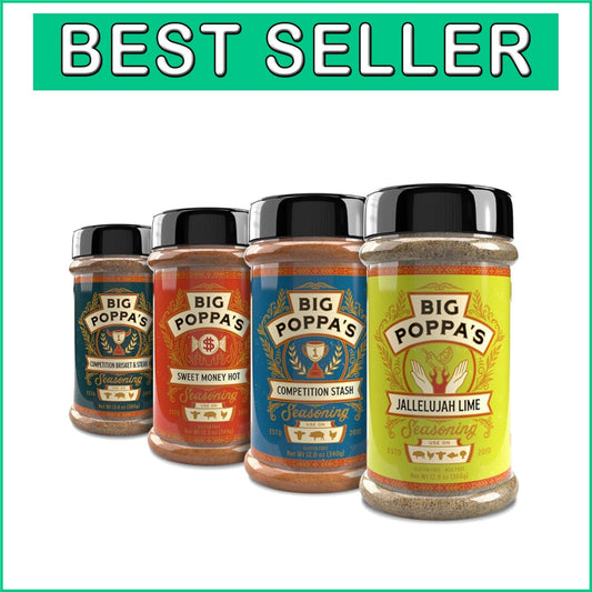 Big Poppa's Sweet Heat BBQ Seasoning 4-Pack - Perfect for All Meats & Veggies