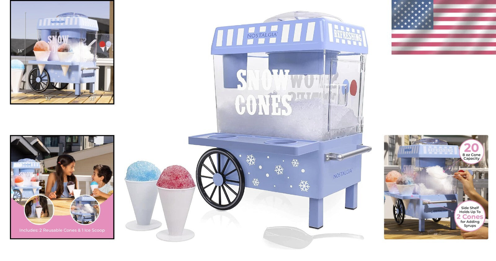 User-Friendly Snow Cone Machine with Safety Switch - Perfect Party Treats