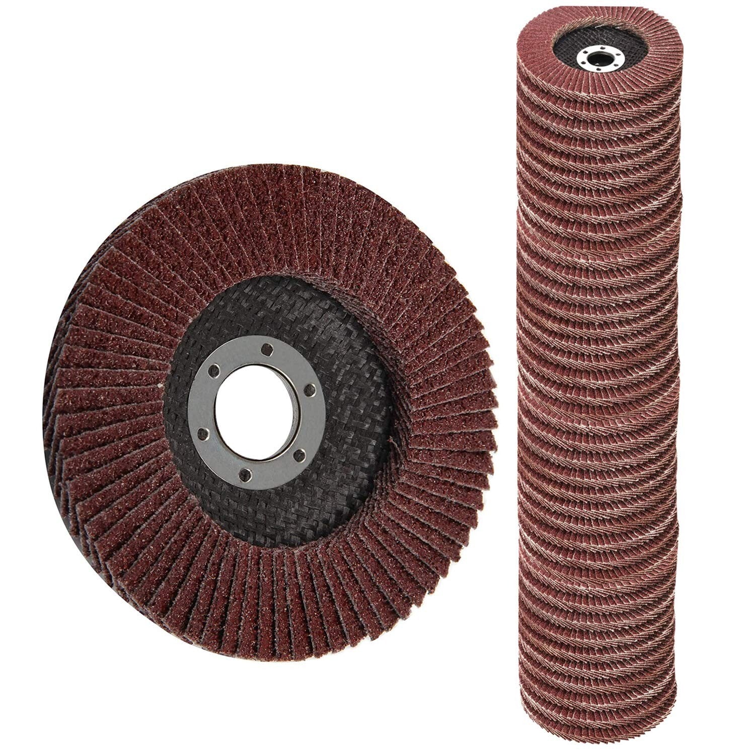 Durable 40 Grit Flap Discs - 40PCS 4.5" Grinding Wheels for Various Applications