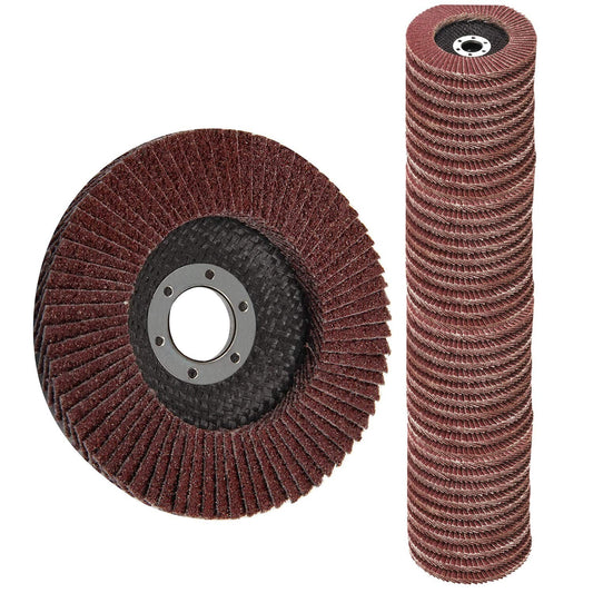 Durable 40 Grit Flap Discs - 40PCS 4.5" Grinding Wheels for Various Applications