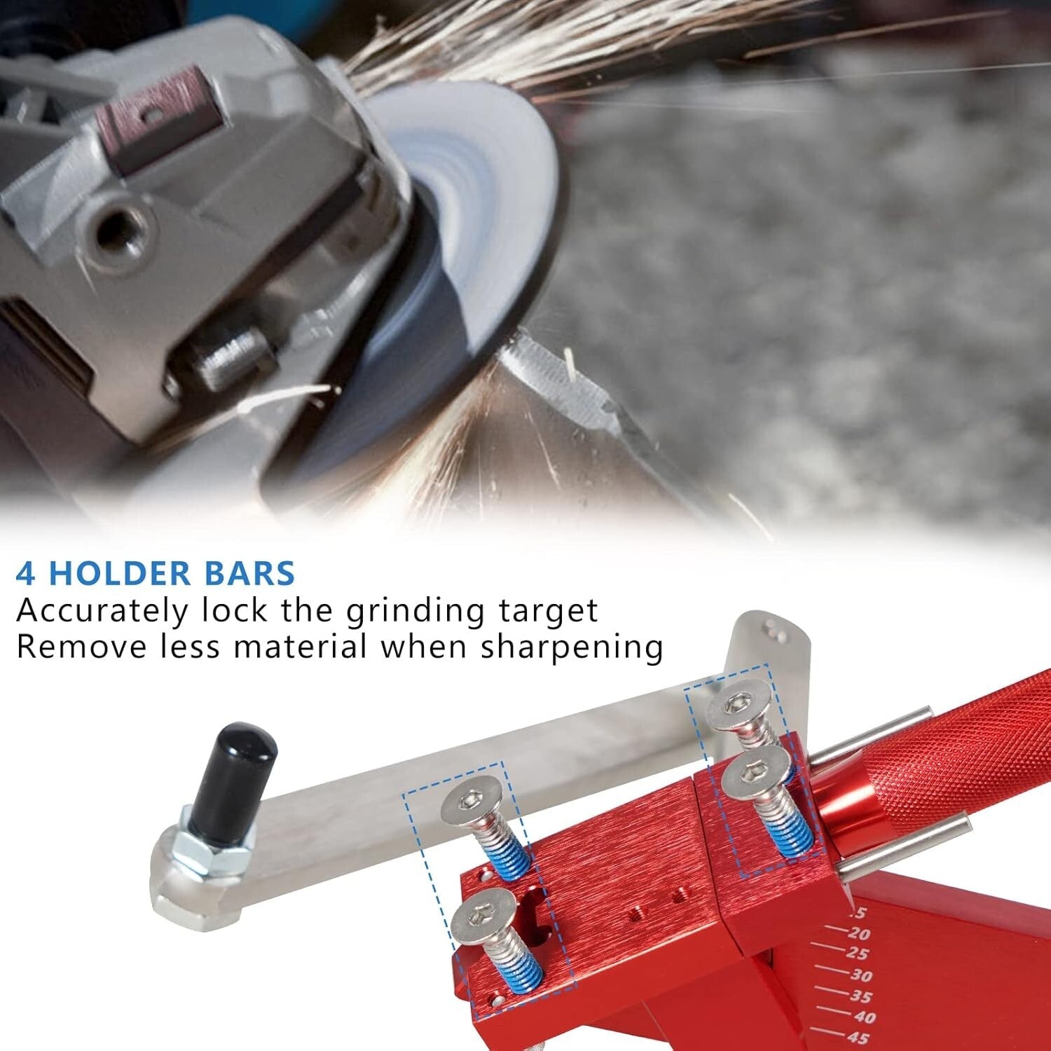 15°-45° Adjustable Lawn Mower Blade Sharpening Tool - Professional & Easy Setup