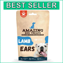 Load image into Gallery viewer, Healthy &amp; Easily Digestible Lamb Ears for Dogs - 50 Pieces for Chewing Fun