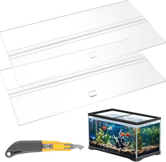 Versatile Acrylic Fish Tank Lid with Handles - Easy-Fit 48 x 13 Canopy Set