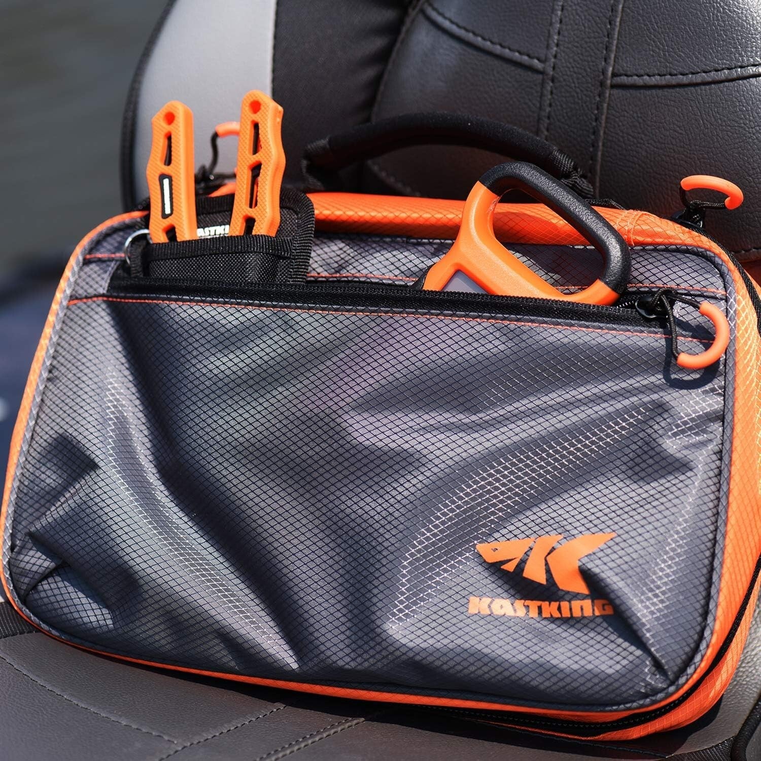 Water-Resistant Fishing Gear Bag with Padded Handle - Versatile Tackle Organizer