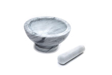 Load image into Gallery viewer, Rough Interior Large Marble Mortar and Pestle - Superior Grinding Experience