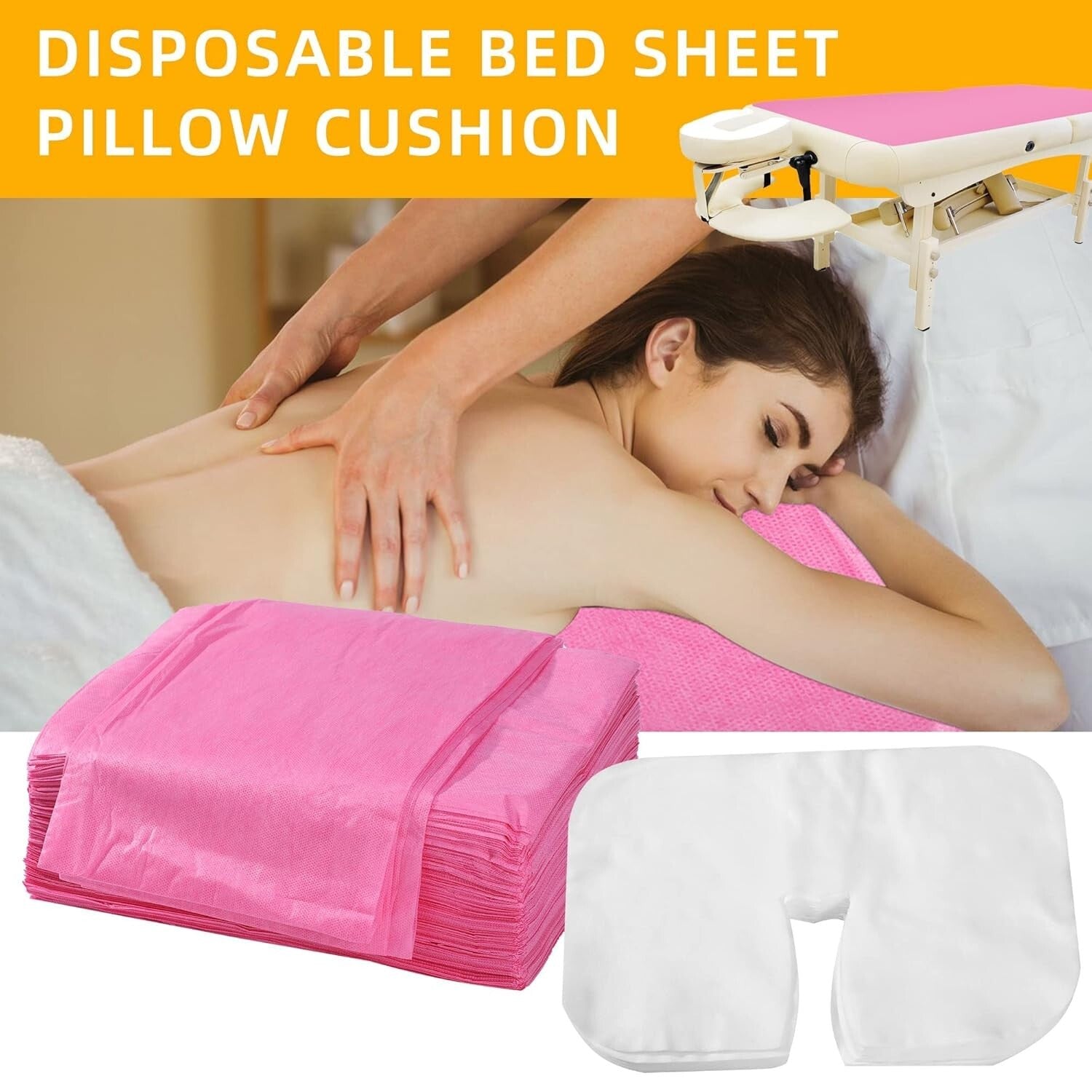 Comforting Non-Woven Disposable Massage Sheets & Face Cradle Covers - 200 Pack