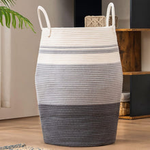 Load image into Gallery viewer, Modern Woven Laundry Basket 105L - Portable &amp; Foldable for Home Organization