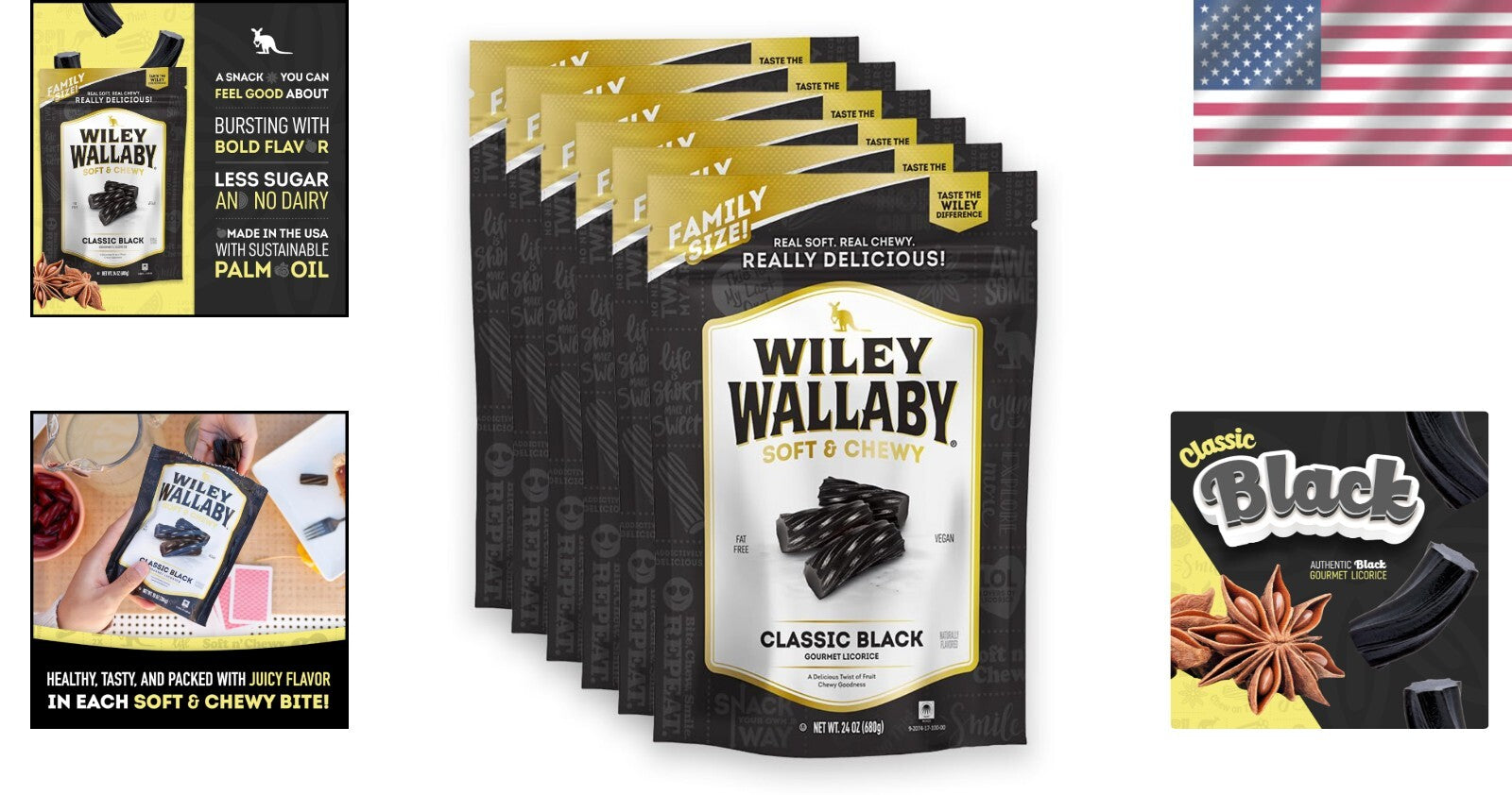 Classic Australian Soft Licorice Candy Twists - 6 Pack, 24oz of Flavor Bliss