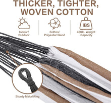 Load image into Gallery viewer, 2-Person Heavy Duty Outdoor Hammock with Steel Stand &amp; Portable Carrying Bag