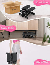 Load image into Gallery viewer, Portable Mini Stepper with Resistance Bands - Adjustable Height 330LBS Capacity