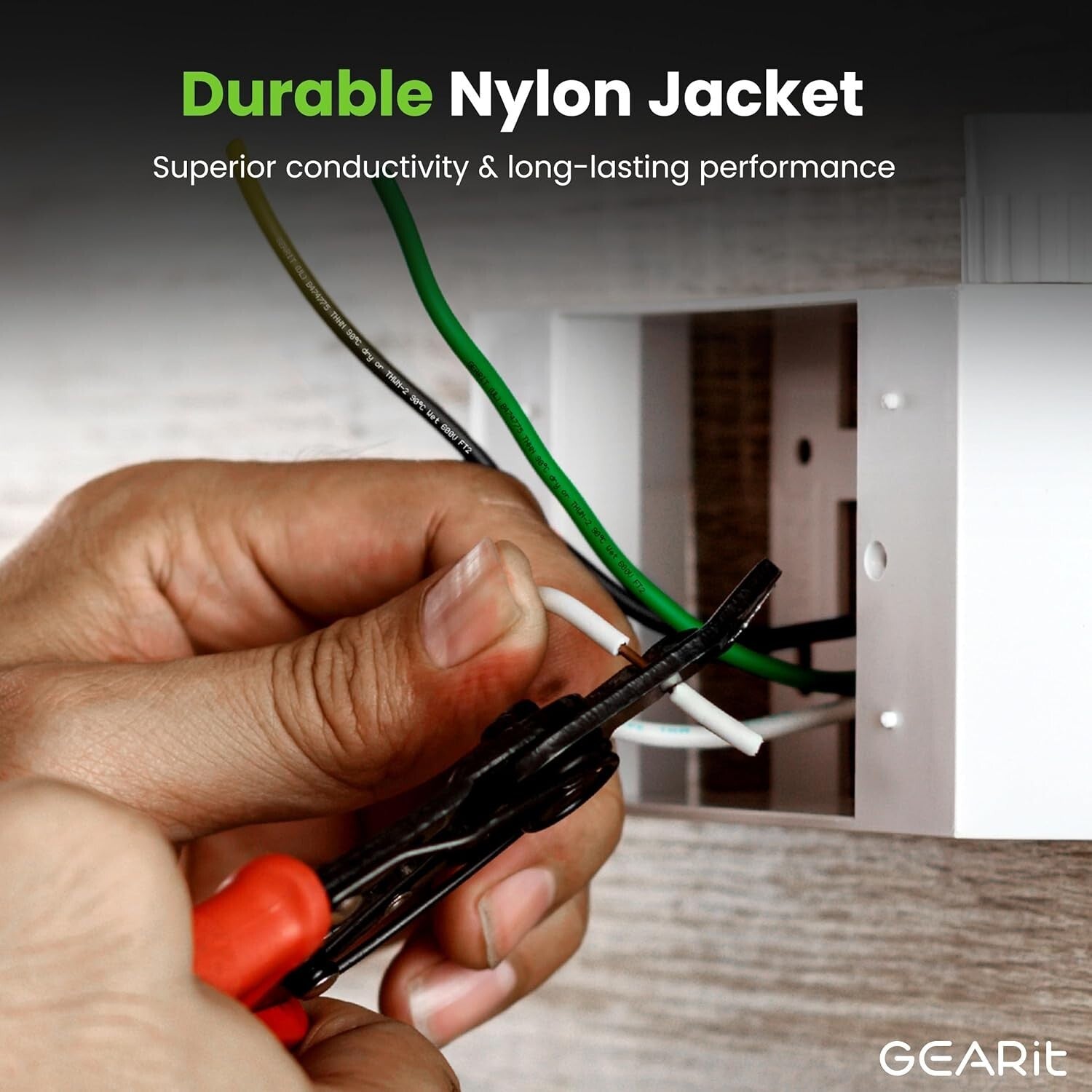 10 AWG Stranded THHN Wire - 200ft Black Copper, UL Listed & RoHS Compliant