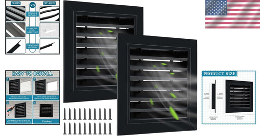 Versatile 12" x 12" Gable Vents with Aluminum Alloy Build - Ideal for Attics