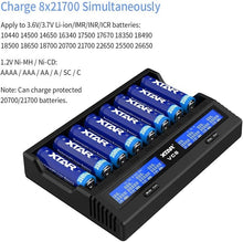 Load image into Gallery viewer, Versatile 8-Slot Battery Charger with Grading Mode &amp; Safety Features Included